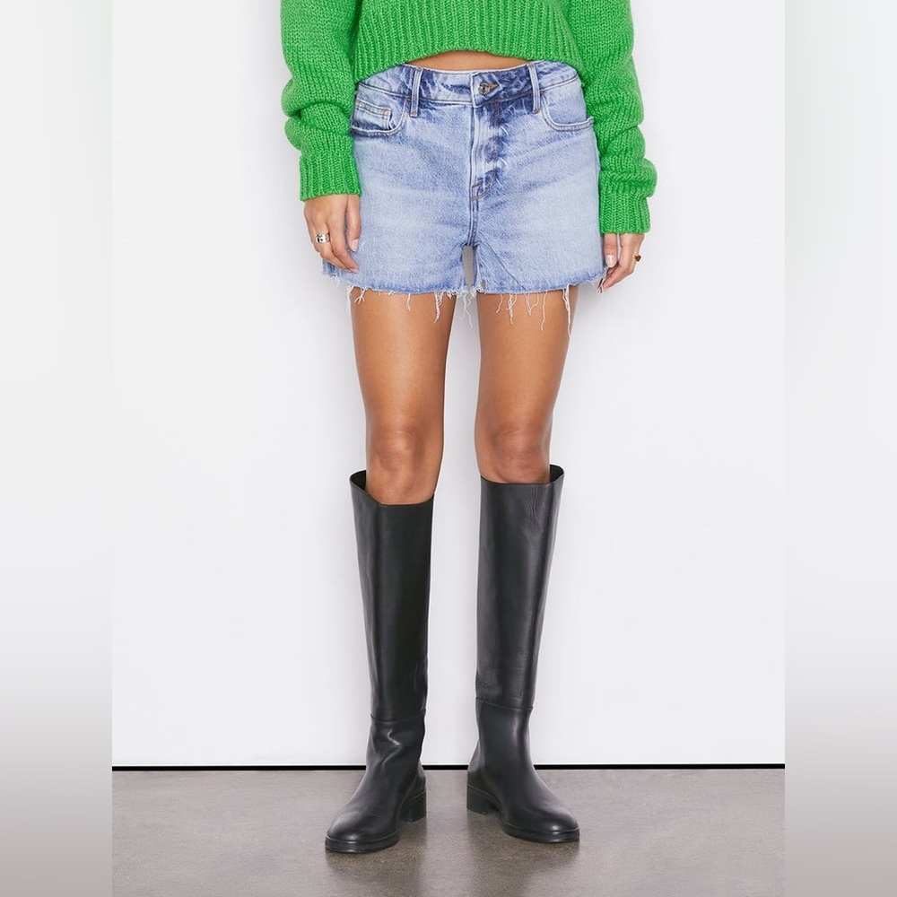 NWT | Frame Denim | Le Grand Garcon Denim Shorts in Hideaway (27)